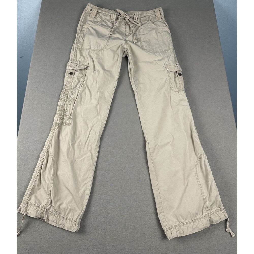 Aeropostale Vtg Y2K Cargo pants Low Rise Embroidered Women’s Sz 7/8 Grunge 90’s
